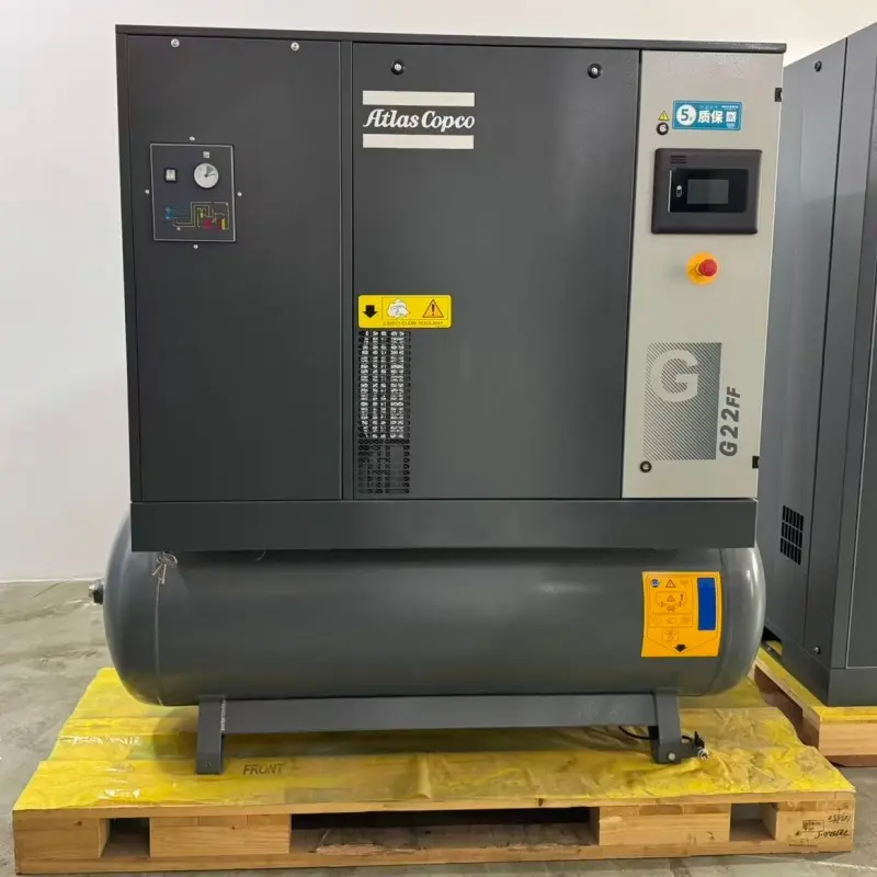 Atlas Copco G22FF 22kW 30HP Oleum Injectum Gyratorius Screw Air Compressor pro Vestibulum Industrial