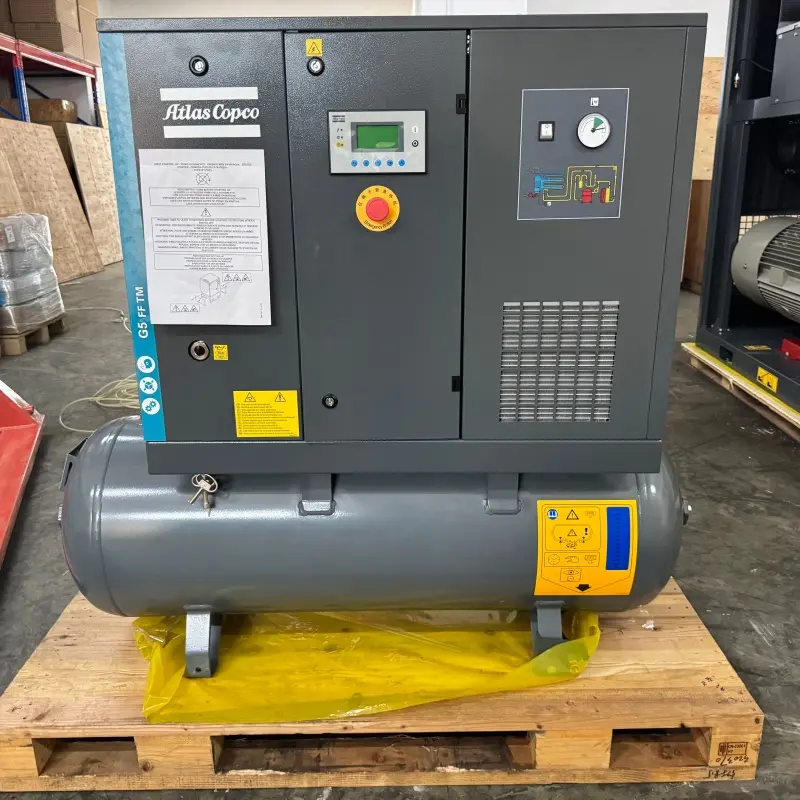 Atlas Copco G5 FF Oil Injectus Screw Compressor 5.5 kW 7.5 HP Sincerus Dryer