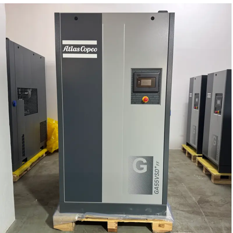 Atlas Copco GA55VSD + FF 55kW 75HP Oleum Injectum Screw Aeris Compressor Originale Industrial