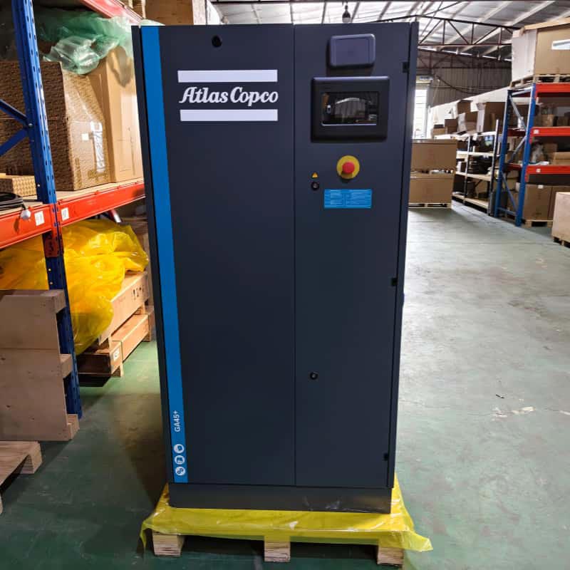 Atlas Copco Stationarium Rotary Screw Air Compressores GA45+ Lubricated AC Power 380V/ 400V 45KW